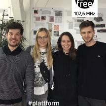 Ein Bild von Alina Hansen, Phillip Muz, Aurelia Uhrig, Christoph Zorn in der heutigen Plattform 