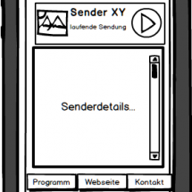 Senderdetails während Abspielen des Senders